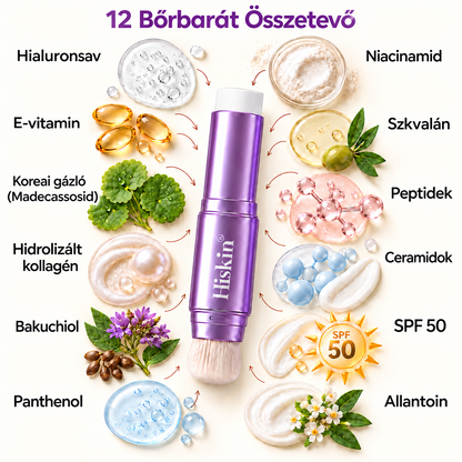 💯 AZ UTOLSÓ 2 ÓRÁBAN · 80% KEDVEZMÉNY!  Hiskin® 2 az 1-ben színváltó alapozó stift | Elfedi az öregségi foltokat, halványítja a finom ráncok láthatóságát és hidratálja a bőrt – beépített ecsettel a fiatalos, ragyogó arcbőrért!