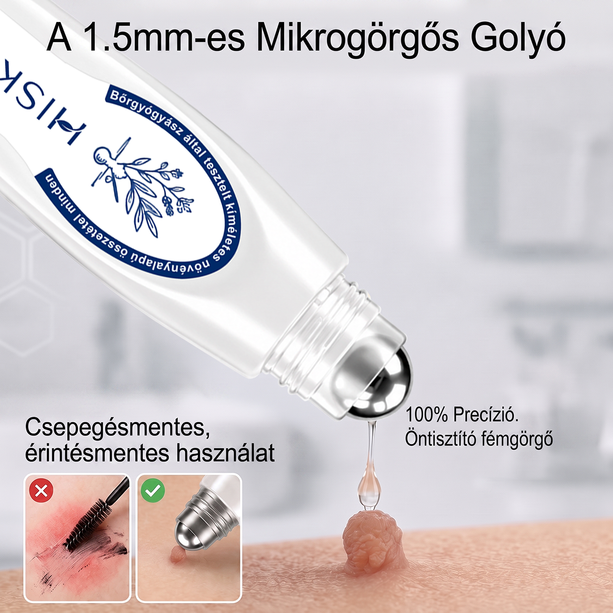 Hivatalos Márkabolt | 🚢 Hiskin® 7 napos Szemölcseltávolító Roll-on Ápoló Folyadék (Fájdalommentes rollerball technológia, hegek nélkül)