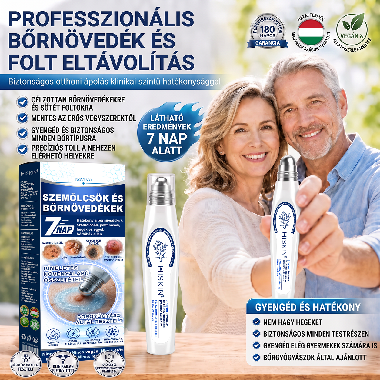 Hivatalos Márkabolt | 🚢 Hiskin® 7 napos Szemölcseltávolító Roll-on Ápoló Folyadék (Fájdalommentes rollerball technológia, hegek nélkül)
