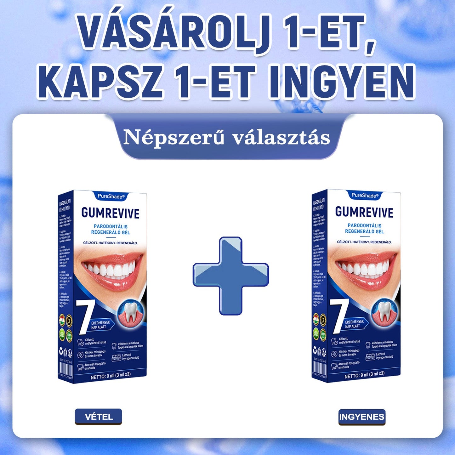 PureShade® 🦷 GumRevive Ínyregeneráló Gél – Az egészségesebb ínyért és magabiztosabb mosolyért 👍