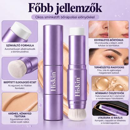 💯 AZ UTOLSÓ 2 ÓRÁBAN · 80% KEDVEZMÉNY!  Hiskin® 2 az 1-ben színváltó alapozó stift | Elfedi az öregségi foltokat, halványítja a finom ráncok láthatóságát és hidratálja a bőrt – beépített ecsettel a fiatalos, ragyogó arcbőrért!