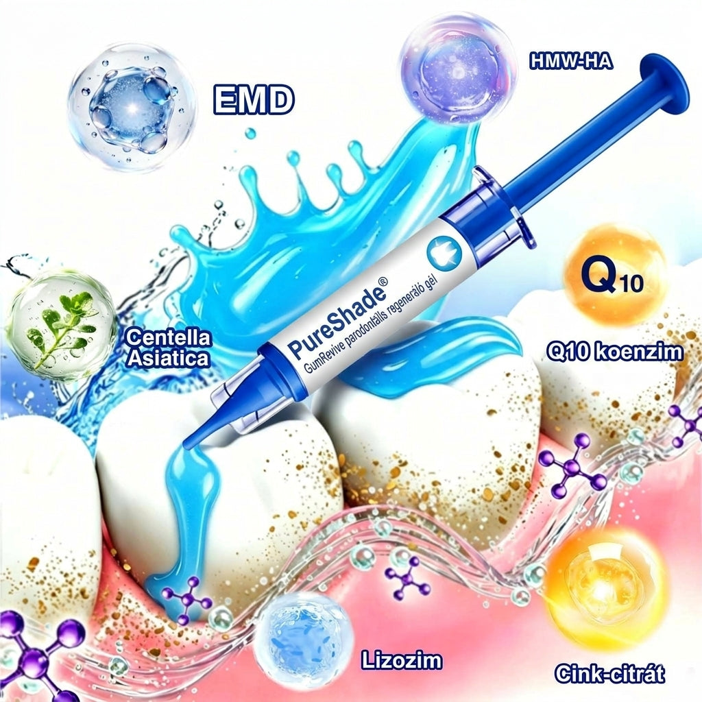 PureShade® 🦷 GumRevive Ínyregeneráló Gél – Az egészségesebb ínyért és magabiztosabb mosolyért 👍
