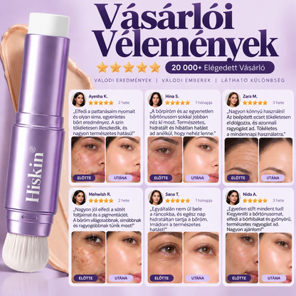 💯 AZ UTOLSÓ 2 ÓRÁBAN · 80% KEDVEZMÉNY!  Hiskin® 2 az 1-ben színváltó alapozó stift | Elfedi az öregségi foltokat, halványítja a finom ráncok láthatóságát és hidratálja a bőrt – beépített ecsettel a fiatalos, ragyogó arcbőrért!