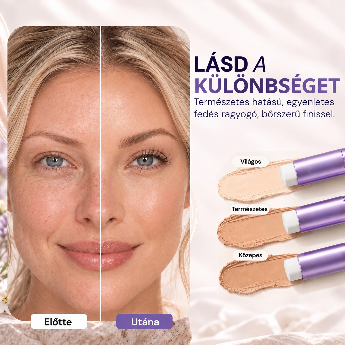💯 AZ UTOLSÓ 2 ÓRÁBAN · 80% KEDVEZMÉNY!  Hiskin® 2 az 1-ben színváltó alapozó stift | Elfedi az öregségi foltokat, halványítja a finom ráncok láthatóságát és hidratálja a bőrt – beépített ecsettel a fiatalos, ragyogó arcbőrért!