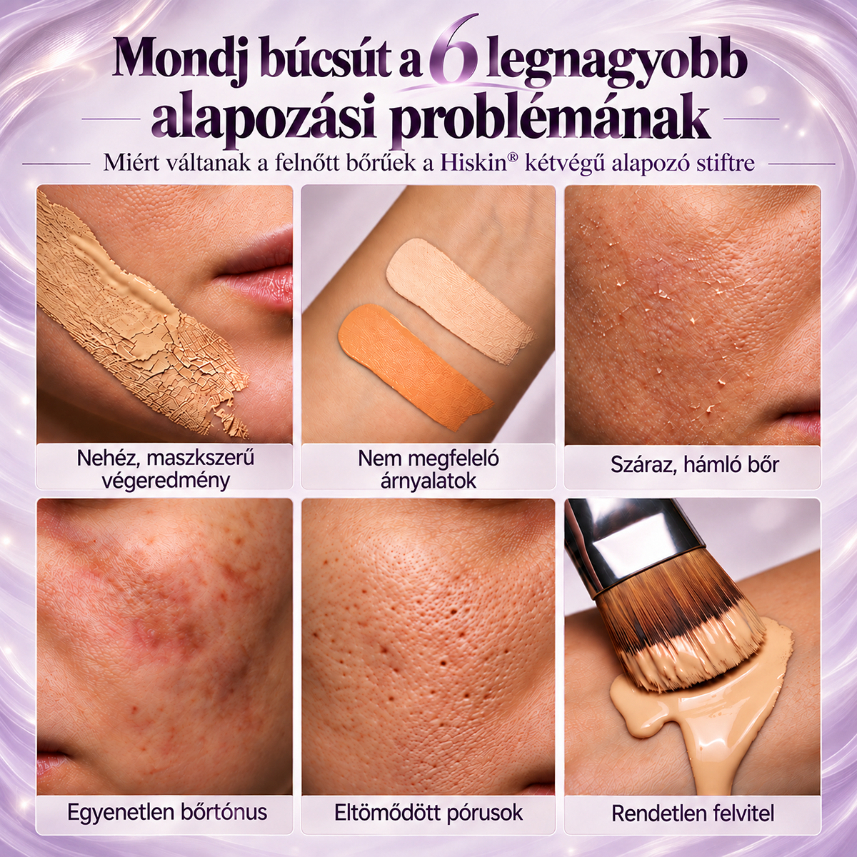 💯 AZ UTOLSÓ 2 ÓRÁBAN · 80% KEDVEZMÉNY!  Hiskin® 2 az 1-ben színváltó alapozó stift | Elfedi az öregségi foltokat, halványítja a finom ráncok láthatóságát és hidratálja a bőrt – beépített ecsettel a fiatalos, ragyogó arcbőrért!
