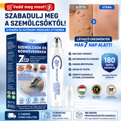 💞Hivatalos Márkabolt | 🚢 Hiskin® 7 napos Szemölcseltávolító Roll-on Ápoló Folyadék (Fájdalommentes rollerball technológia, hegek nélkül)