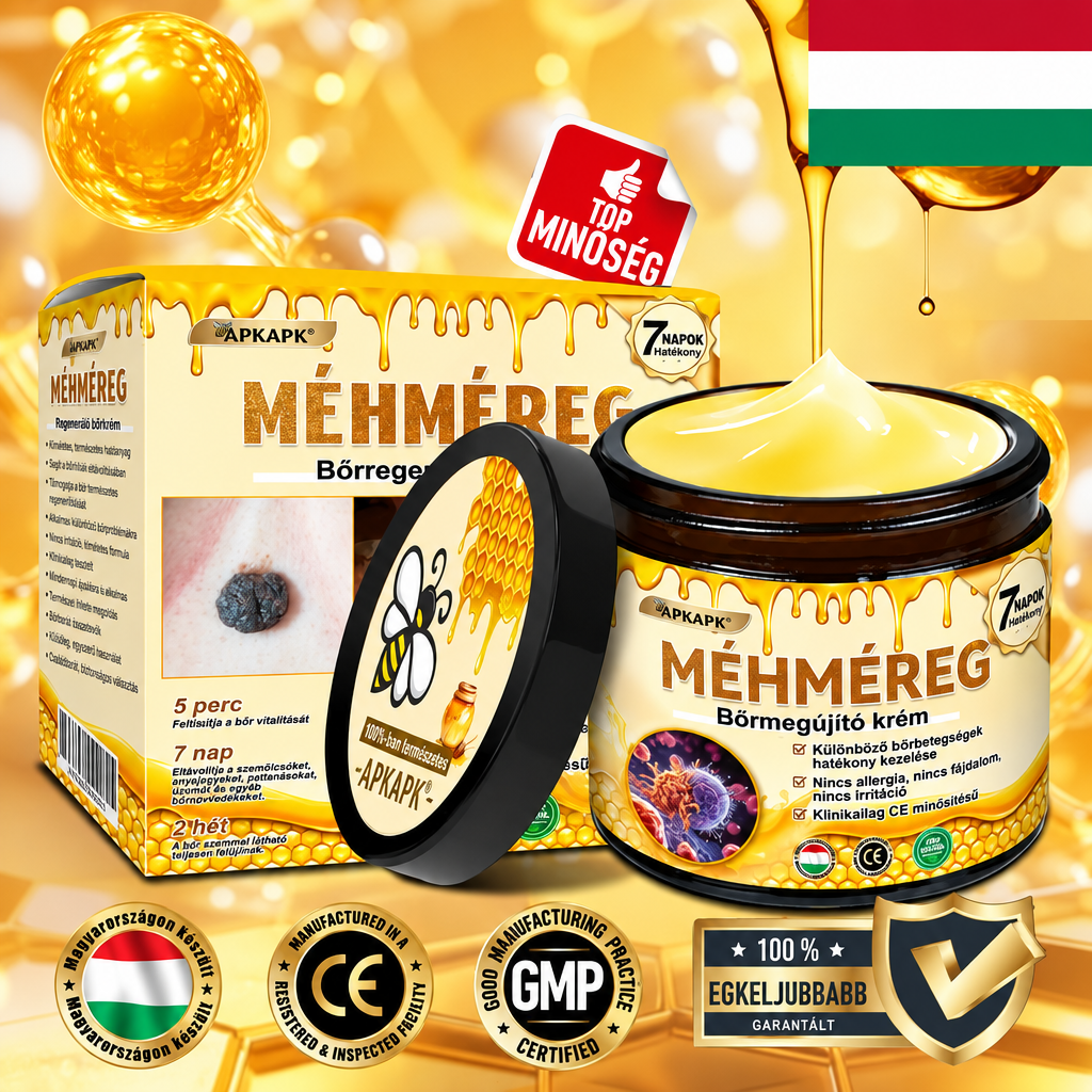 👑Fájdalommentesen és hatékonyan távolítja el a különböző szemölcsökety👨‍⚕️ APKAPK® Méhméreg Bőrmegújító Krém segít eltávolítani a közönséges, talpi, lapos és fonalas szemölcsöket, valamint a papillómákat